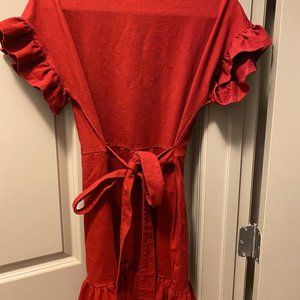 Red Ruffle mini Dress